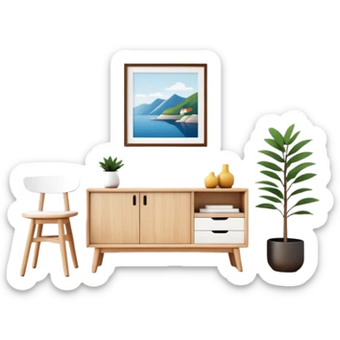 scandinavian style home decor sticker