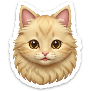 kitten with blonde hair and brown eyes sticker