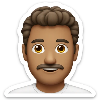 hombre, 40 años, pelo marron, ojos marrones, sin barba ni bigote sticker