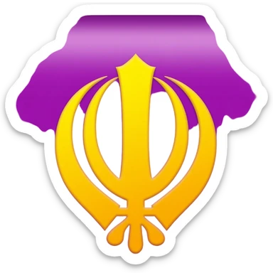 Purple Square Khanda sticker