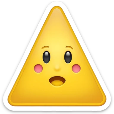 yellow triangle emoji with only an exclamation point inside sticker