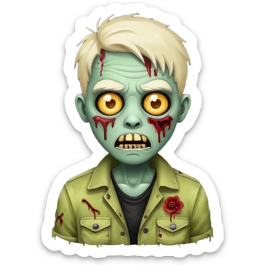make a desinger zombie emoji sticker