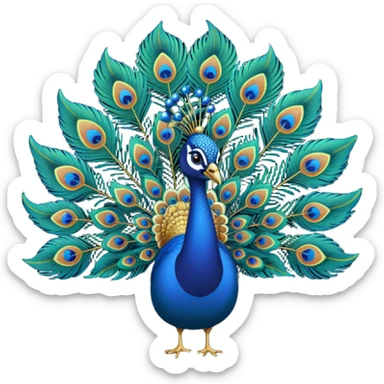 peacock feather with Krishna sticker