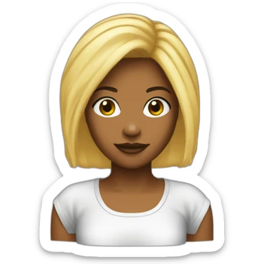 Y2k girl skin black sticker