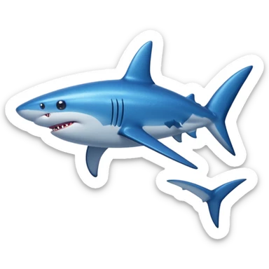 glitter azul-marinho tubarão sticker
