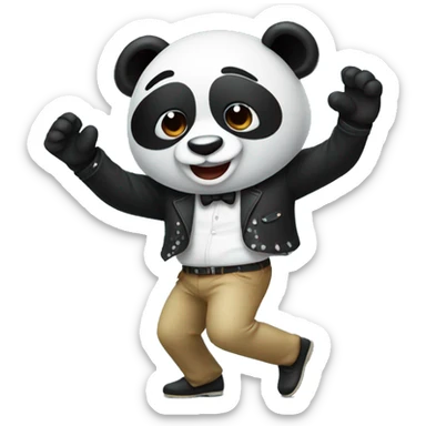 A panda dancing bachata sticker