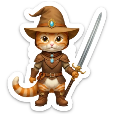 Puss in boots cat sticker