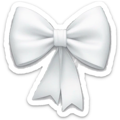 White bow on white bow sticker