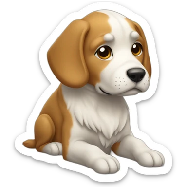 praying dog sticker