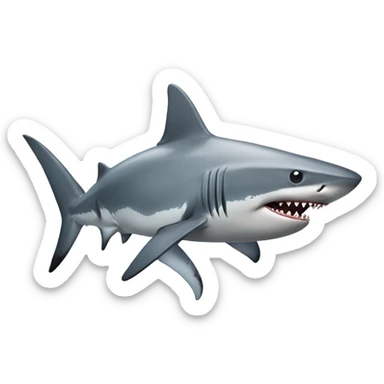 Shark with a laser gun on its head sticker