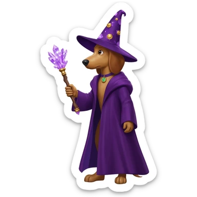 Dog wizard sticker
