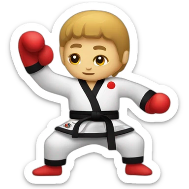Taekwondo side kick sticker