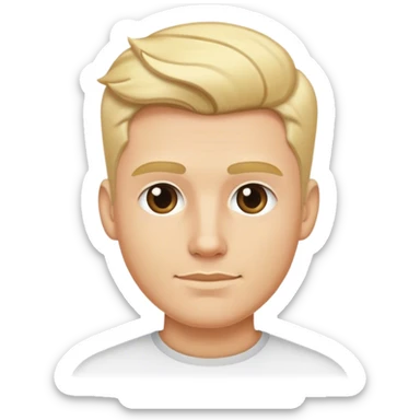 blonde male hairstyles sticker