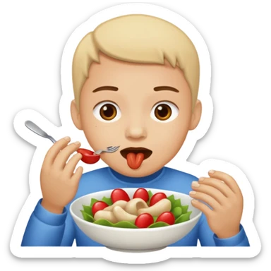 Someone eating toes sticker