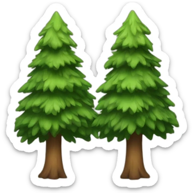 Two Pine trees sticker