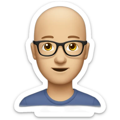 Broňa glasses no hair English teacher sticker