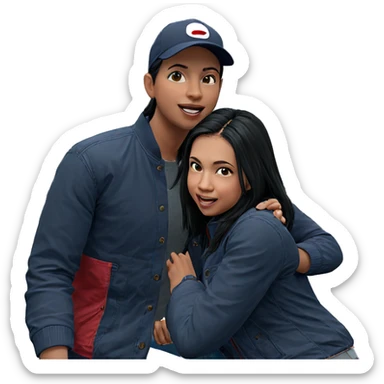 casual outdoor moment with friends sticker