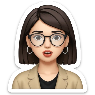 dua lipa with glasses singing sticker