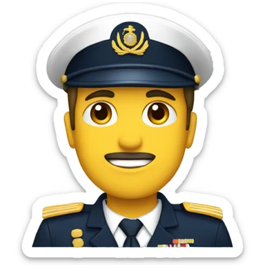 Militar navy saludando sticker