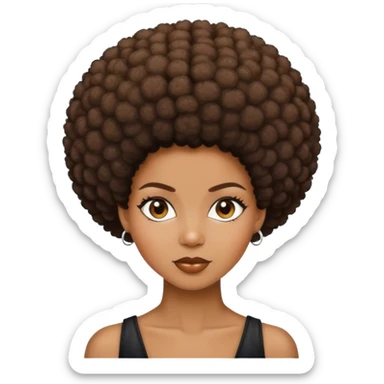 Black woman with pixie afro sticker