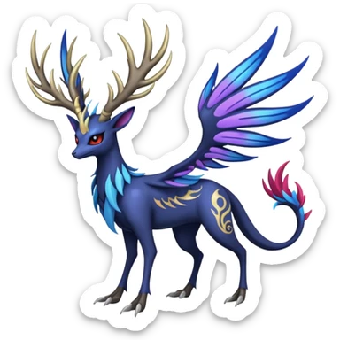 Xerneas-Nargacuga-Lunala-Vikavolt-fusion sticker