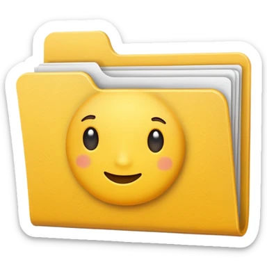 carpeta amarilla sticker