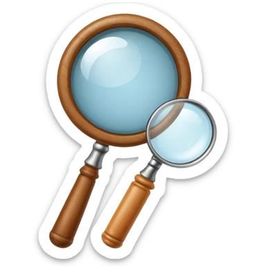 magnifying glass sticker