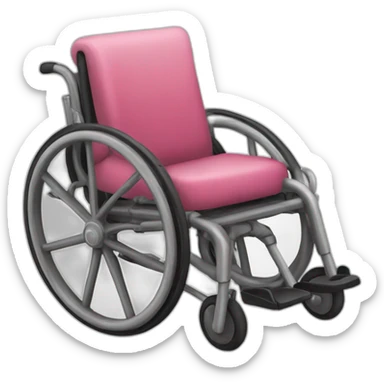 un fauteuil roulant dans un four rose sticker