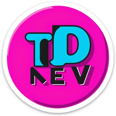 Minimalist sticker with white 'tt' letters on a black circle with cyan, magenta, and yellow dots below, NEW DROP text with street style influence sticker