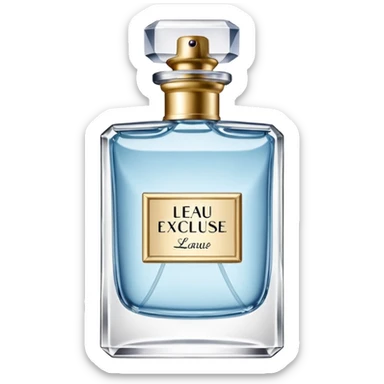can you create a perfume bottle "L'eau de L'Excuse" sticker