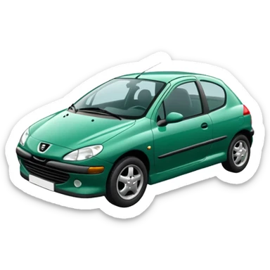 1999 Peugeot 206 emerald green  sticker