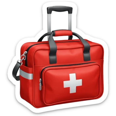 red paramedic bag sticker