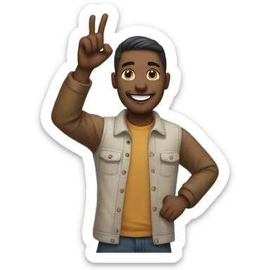 The guy who said thank you for attention sticker