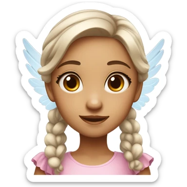 a fair girl that is a fairy and very cute sticker