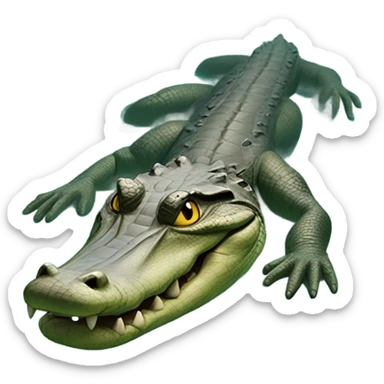 Alligator in swimming pool sticker