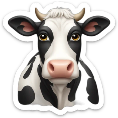 Cow on cow sticker
