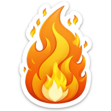 me un fuego pixeleado sticker