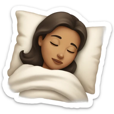 Brunette girl sleeping sticker