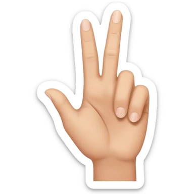 Finger pointing seen from the back of hand  sticker