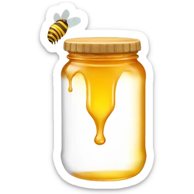 Honey dripping jar sticker