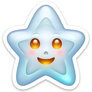 ghost star white sticker
