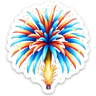 Custom firework display sticker