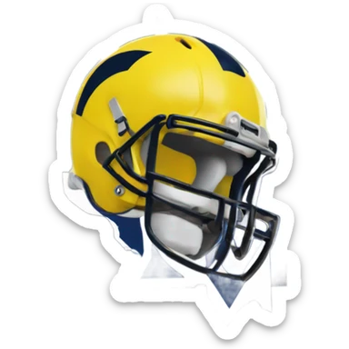 Michigan Wolverine with block M sticker