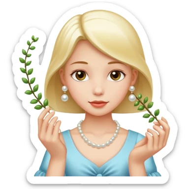 Pearl String Girl sticker