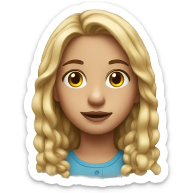 realistic portrait of a girl sticker