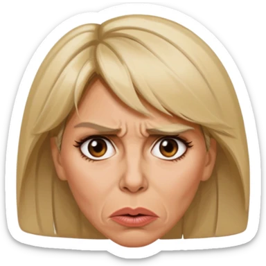 Brigitte macron angry sticker