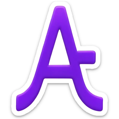 the word LAF in purple letters with a curved upwards arrow behind it sticker
