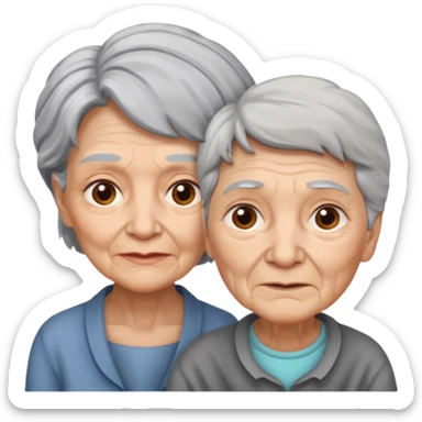lo mismo que estas haciendo solo coloca alado de la abuela un hombre joven  sticker