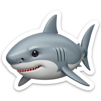 can you make me a shark emoji that’s sighing  sticker