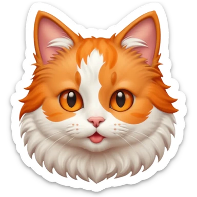kitty  with human big lips  sticker